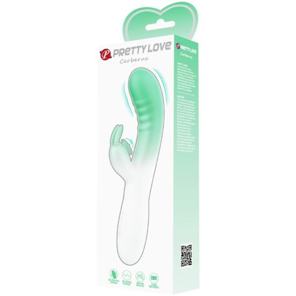 Pretty Love Cerberus — Rabbit Vibrator, Silicone, Green — Rabbit Vibrators — view 6