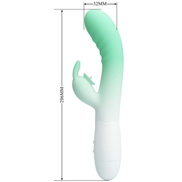 Pretty Love Cerberus — Rabbit Vibrator, Silicone, Green — Rabbit Vibrators — view 7