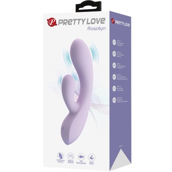 Pretty Love Rosolyn — Rabbit Vibrator, Rechargeable, Purple — Rabbit Vibrators — view 2