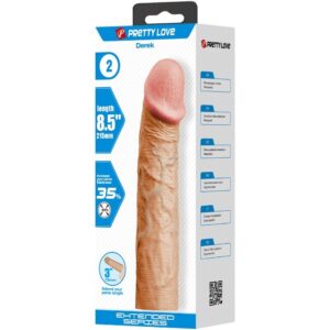 Pretty Love Derek — Penis Extension Sleeve, Natural — Penis Accessories — view 2