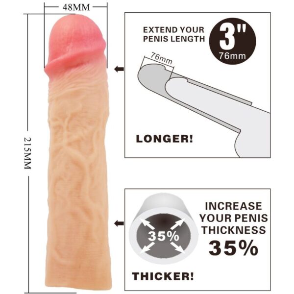 Pretty Love Derek — Penis Extension Sleeve, Natural — Penis Accessories — view 3