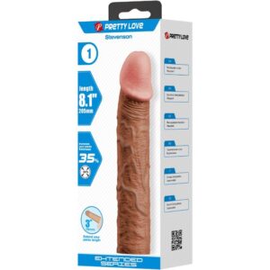 Pretty Love Stevenson — Penis Extension Sleeve, Brown — Penis Accessories — view 4
