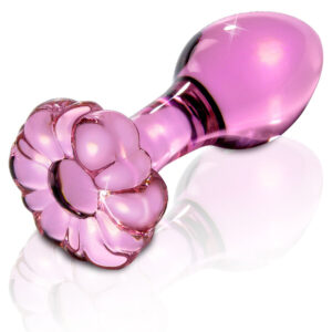 Icicles No. 48 — Glass Butt Plug, 6.5 cm, Pink — Anal