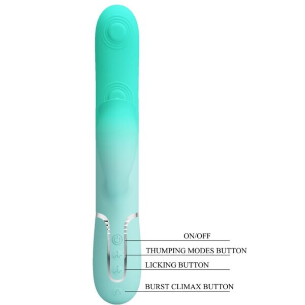 Pretty Love Gigi — Rabbit Vibrator, Rechargeable, Aqua Green — Rabbit Vibrators — view 5