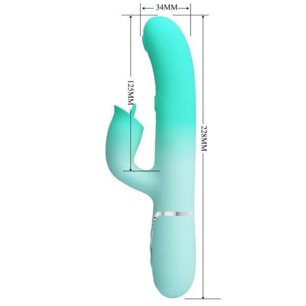 Pretty Love Gigi — Rabbit Vibrator, Rechargeable, Aqua Green — Rabbit Vibrators — view 9