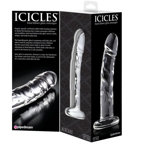 Icicles No. 62 — Realistic Dildo, Glass, 14.5 cm — Dildos — view 4