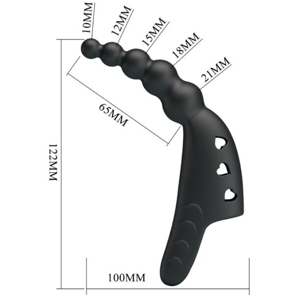 Pretty Love Jordin — Finger Vibrator, Rechargeable, Black — Clitoral Stimulators — view 8