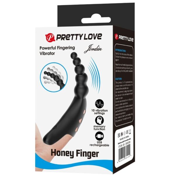 Pretty Love Jordin — Finger Vibrator, Rechargeable, Black — Clitoral Stimulators — view 4