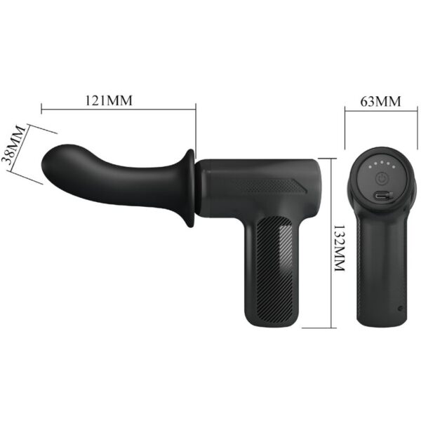 Pretty Love DJ Doctor — Personal Massager, Rechargeable, Black — Clitoral Stimulators — view 4