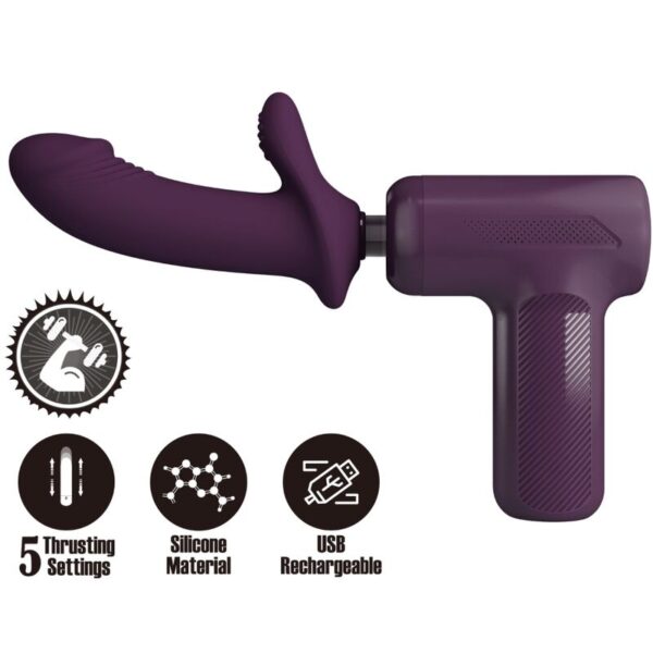 Pretty Love DJ Scholar — Personal Massager, Rechargeable, Purple — Clitoral Stimulators