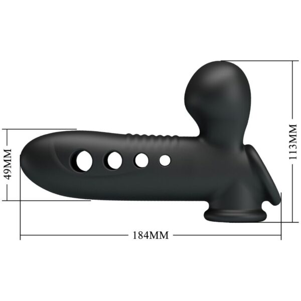Pretty Love Crane — Penis Sleeve, Inflatable, Black — Penis Accessories — view 12