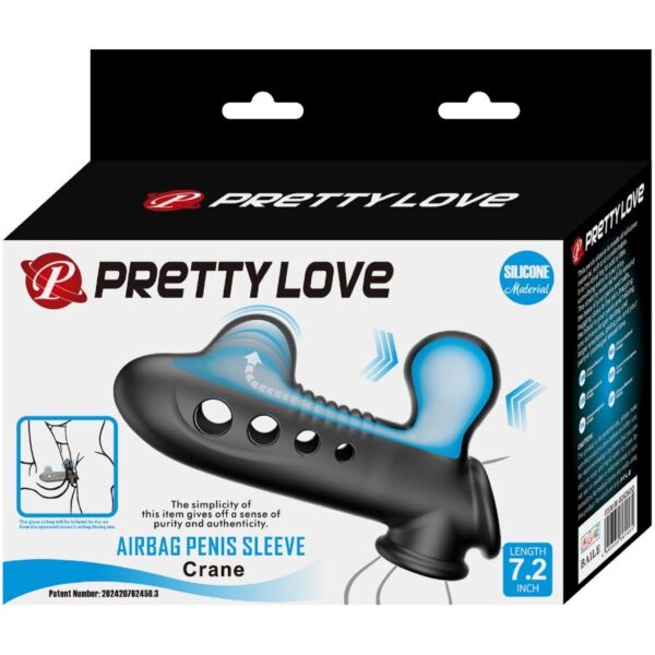 Pretty Love Crane — Penis Sleeve, Inflatable, Black — Penis Accessories — view 13