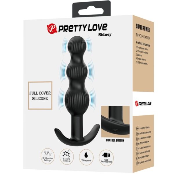 Pretty Love Sidney — Anal Vibrator, Rechargeable, Black — view 4