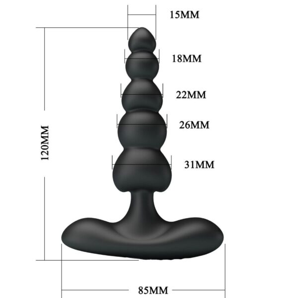 Pretty Love Corban — Anal Vibrator, Rechargeable, Black — view 4
