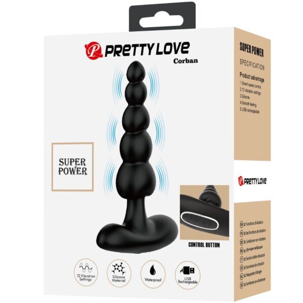 Pretty Love Corban — Anal Vibrator, Rechargeable, Black — view 10