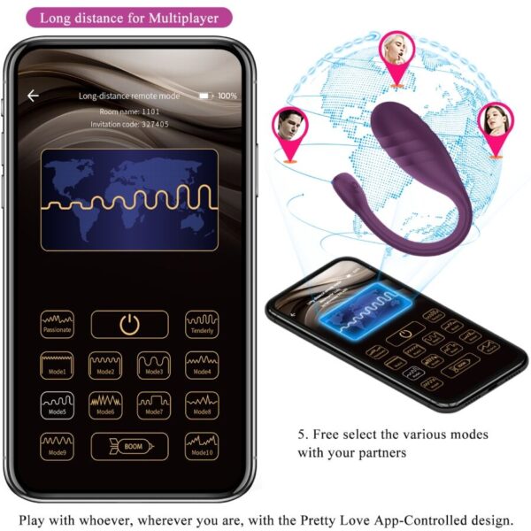 Pretty Love Leviathan — Wearable Vibrator, App-Controlled, Purple — App-Controlled Sex Toys — view 17