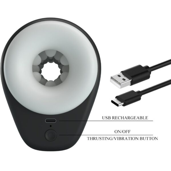 Pretty Love DJ Girl — Vibrating Masturbator, Black — Automatic Masturbators — view 3