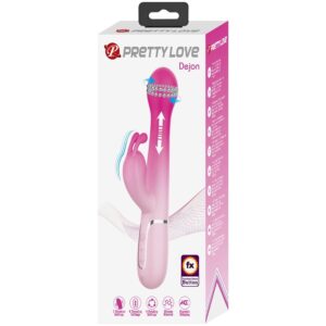 Pretty Love Dejon — Thrusting Vibrator, Rechargeable, Pink — Rabbit Vibrators — view 3