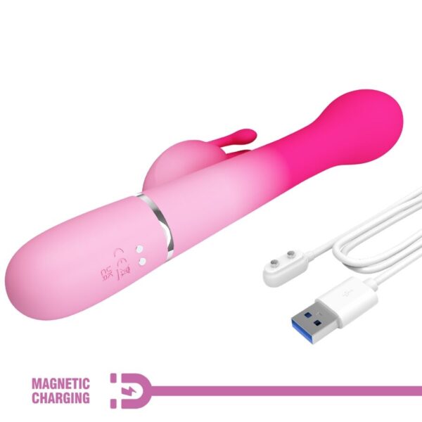 Pretty Love Dejon — Thrusting Vibrator, Rechargeable, Pink — Rabbit Vibrators — view 4