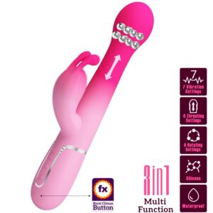 Pretty Love Dejon — Thrusting Vibrator, Rechargeable, Pink — Rabbit Vibrators — view 2