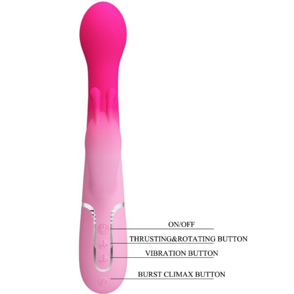 Pretty Love Dejon — Thrusting Vibrator, Rechargeable, Pink — Rabbit Vibrators — view 7