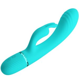 Pretty Love Scocco — Rabbit Vibrator, Rechargeable, Turquoise — Hi-Tech Vibrators — view 4