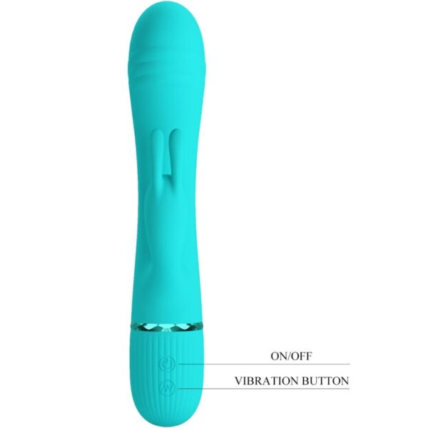 Pretty Love Scocco — Rabbit Vibrator, Rechargeable, Turquoise — Hi-Tech Vibrators — view 8