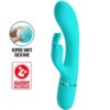 Pretty Love Scocco — Rabbit Vibrator, Rechargeable, Turquoise — Hi-Tech Vibrators