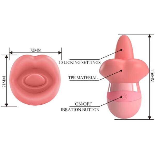 Pretty Love Kylee — Tongue Vibrator, Rechargeable, Nude Pink — Clitoral Stimulators — view 8