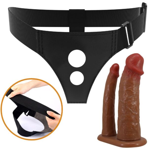 Pretty Love Keaven — Double Strap-On, 17.5 cm, Hollow — Penis Accessories