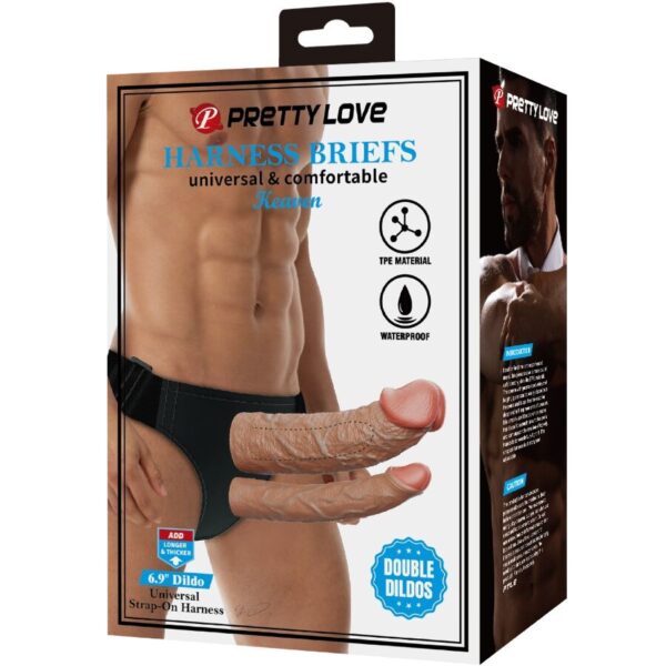 Pretty Love Keaven — Double Strap-On, 17.5 cm, Hollow — Penis Accessories — view 6