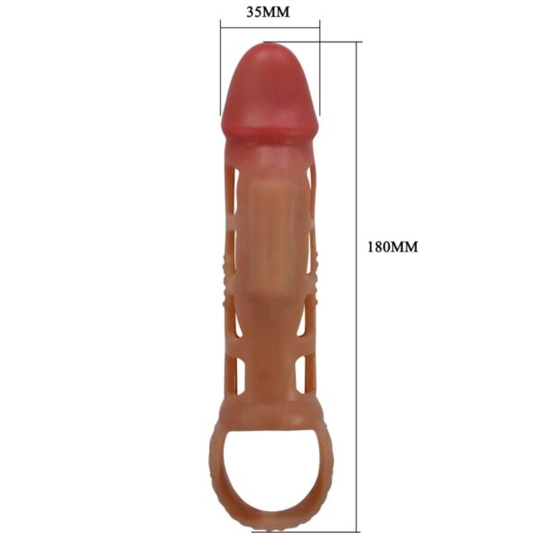 Pretty Love Preston — Vibrating Penis Sleeve, Ball Ring, 18 cm — Penis Accessories — view 6