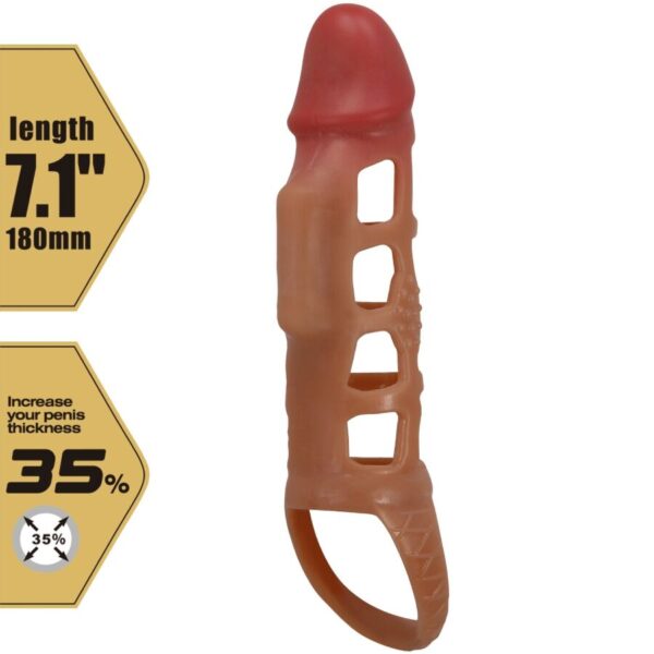Pretty Love Preston — Vibrating Penis Sleeve, Ball Ring, 18 cm — Penis Accessories — view 7