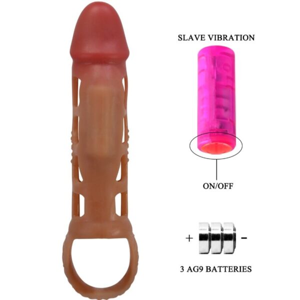 Pretty Love Preston — Vibrating Penis Sleeve, Ball Ring, 18 cm — Penis Accessories — view 8