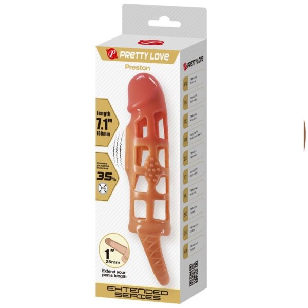 Pretty Love Preston — Vibrating Penis Sleeve, Ball Ring, 18 cm — Penis Accessories — view 9