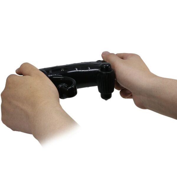 Romance — Vibrating Penis Sleeve, Waterproof, Black — Couples — view 5