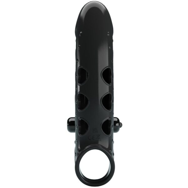 Romance — Vibrating Penis Sleeve, Waterproof, Black — Couples — view 10