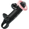 Romance — Vibrating Penis Sleeve, Waterproof, Black — Couples