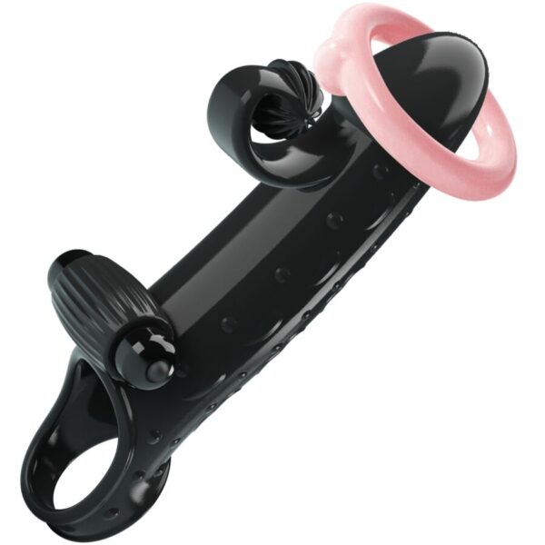 Romance — Vibrating Penis Sleeve, Waterproof, Black — Couples
