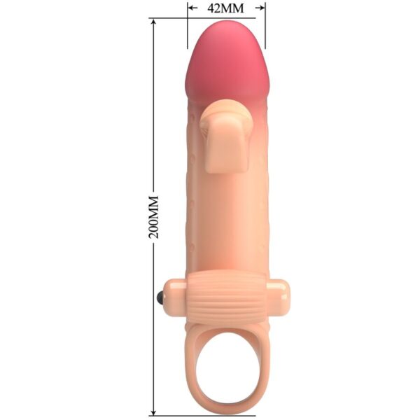 Romance — Vibrating Penis Sleeve, Waterproof, Natural — Couples — view 8