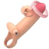 Romance — Vibrating Penis Sleeve, Waterproof, Natural — Couples
