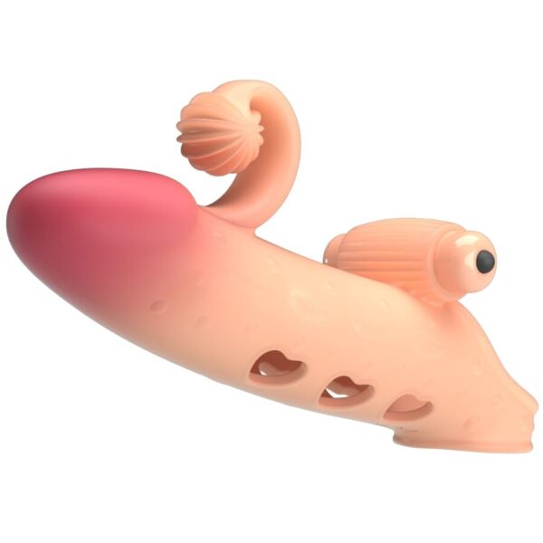 Romance — Vibrating Penis Sleeve, Waterproof, Natural — Couples — view 5