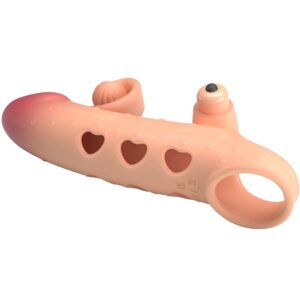 Romance — Vibrating Penis Sleeve, Waterproof, Natural — Couples — view 4