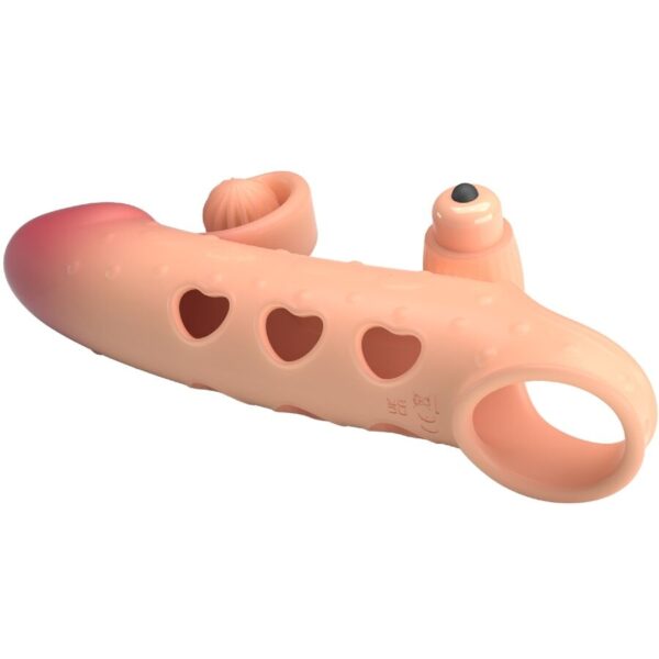 Romance — Vibrating Penis Sleeve, Waterproof, Natural — Couples — view 4