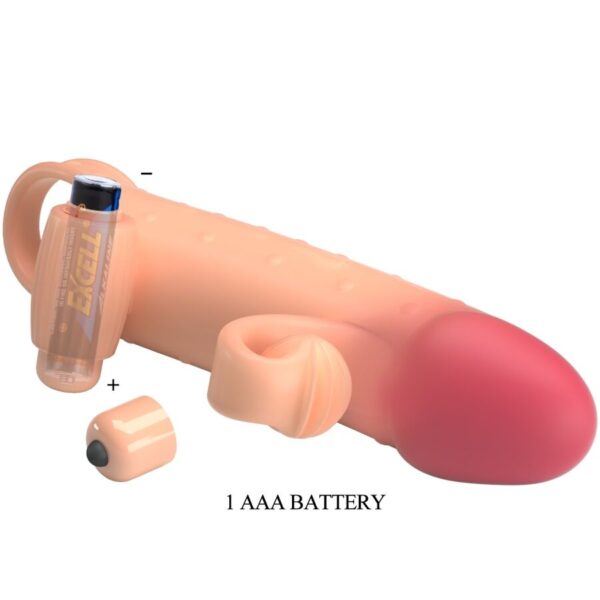 Romance — Vibrating Penis Sleeve, Waterproof, Natural — Couples — view 10