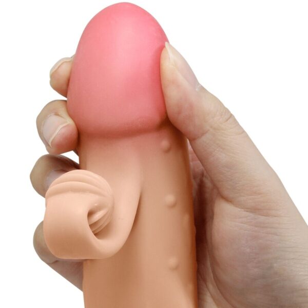 Romance — Vibrating Penis Sleeve, Waterproof, Natural — Couples — view 7