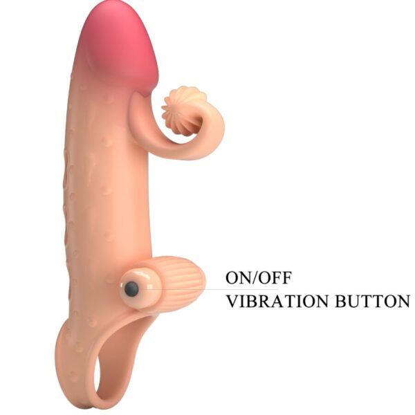 Romance — Vibrating Penis Sleeve, Waterproof, Natural — Couples — view 9