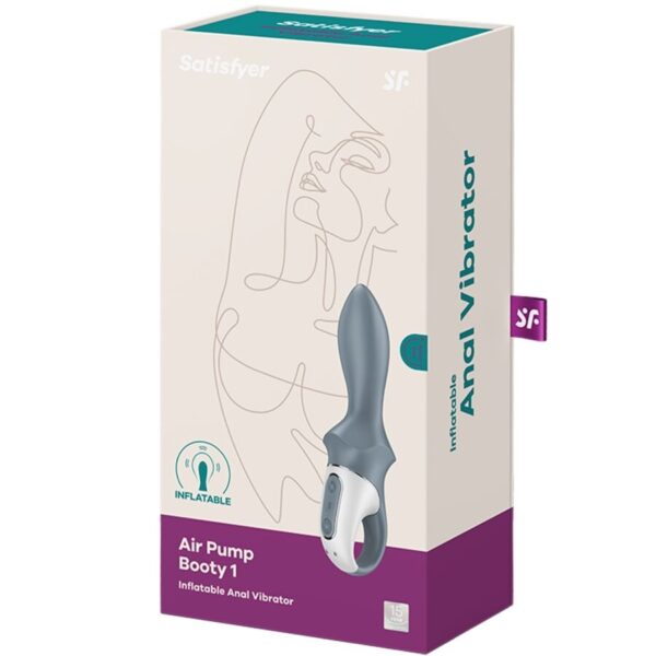Satisfyer Air Pump Booty 1 — Anal Vibrator, Rechargeable, Grey — view 6