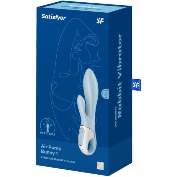 Satisfyer Air Pump Bunny 1 — Rabbit Vibrator, Rechargeable, Blue — G-Spot Vibrators — view 6