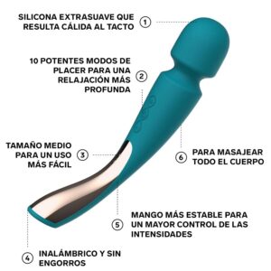 LELO Smart Medium 2 — Wand Massager, Silicone, Ocean Blue — Clitoral Stimulators — view 3